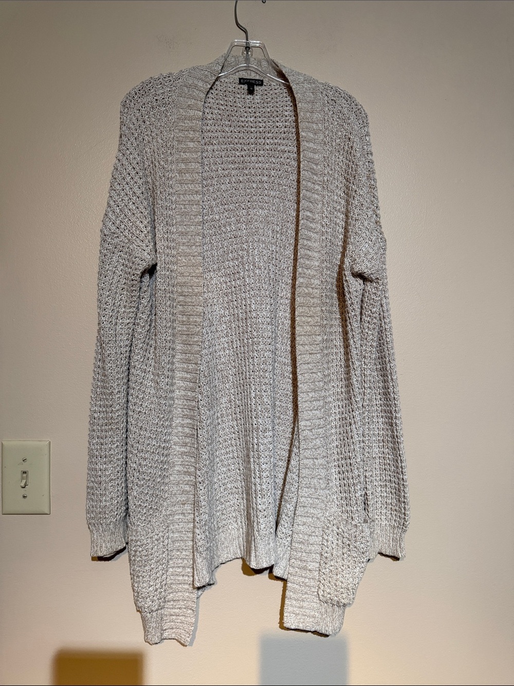 Express Open-Front Chunky Knit Cardigan